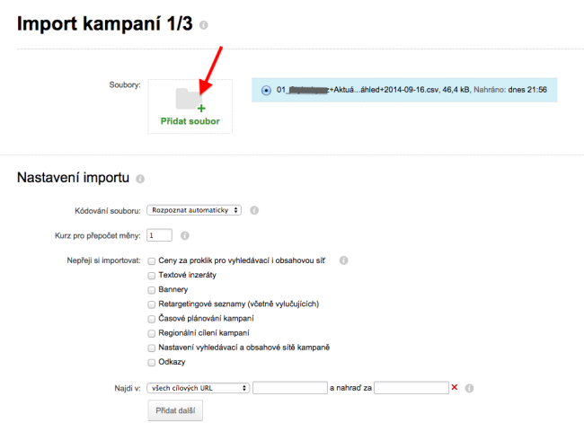 import kampani sklik